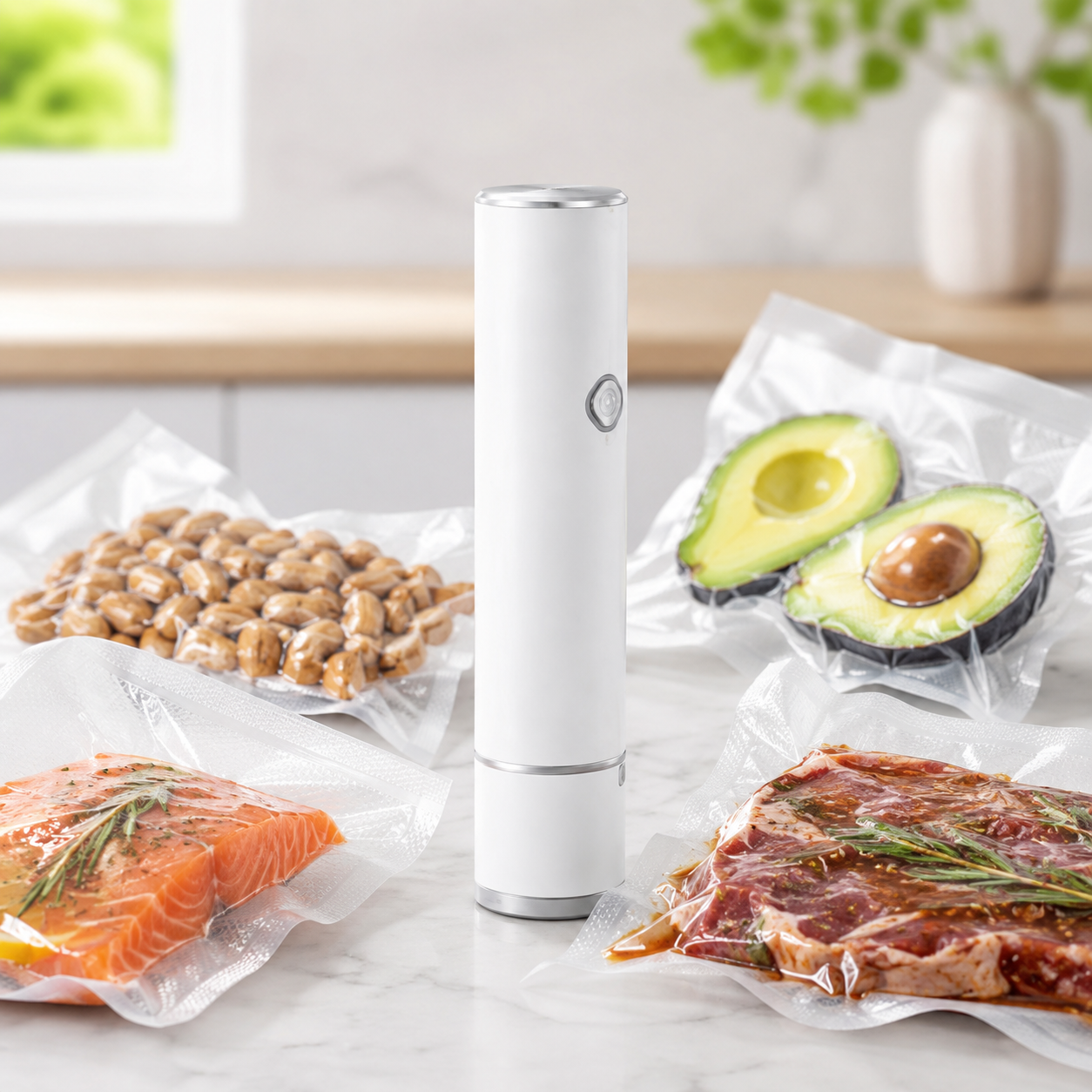 FreshVac™ – Rafmagns tómarúmsdæla fyrir matvæli með 5 pokum