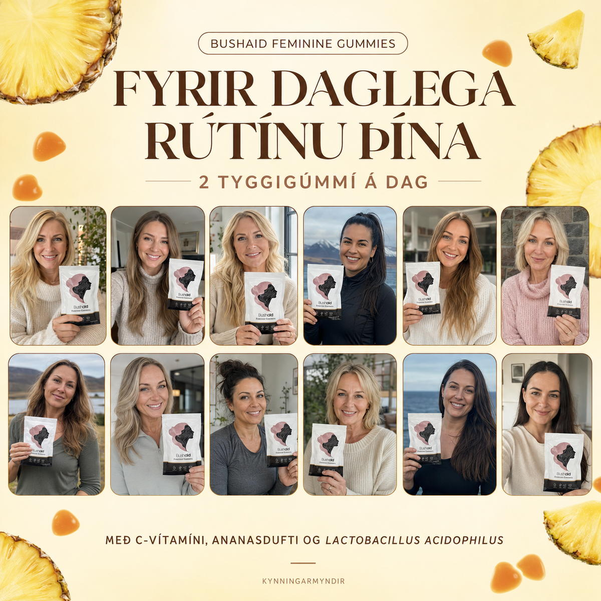 Bushaid™ Feminine Gummies – Tyggibætiefni fyrir konur