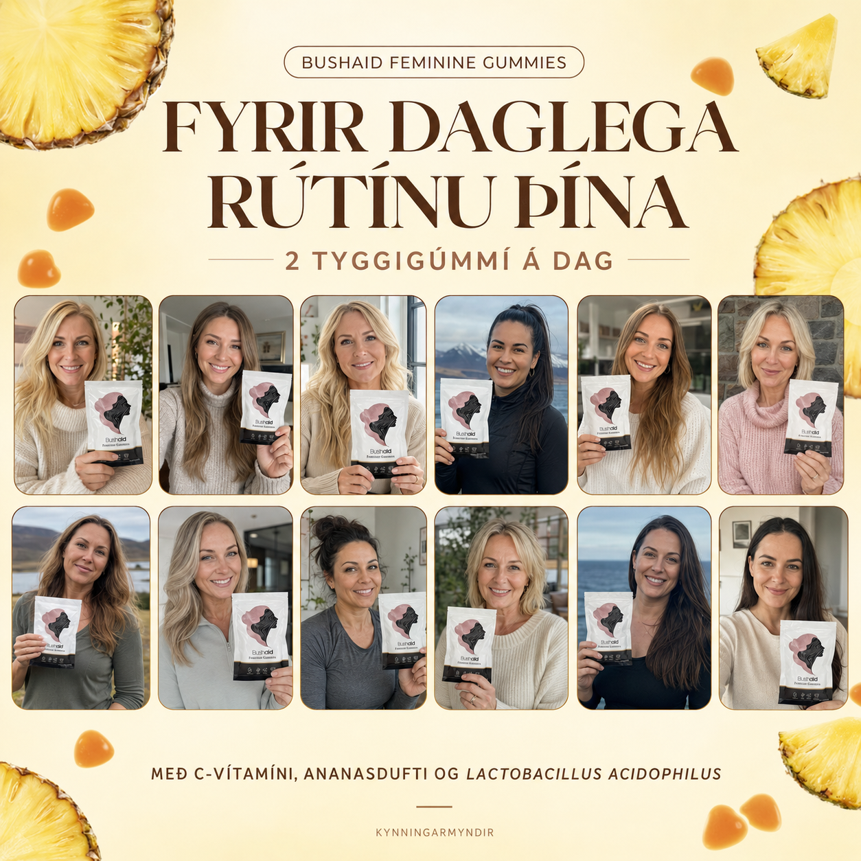 Bushaid™ Feminine Gummies – Tyggibætiefni fyrir konur