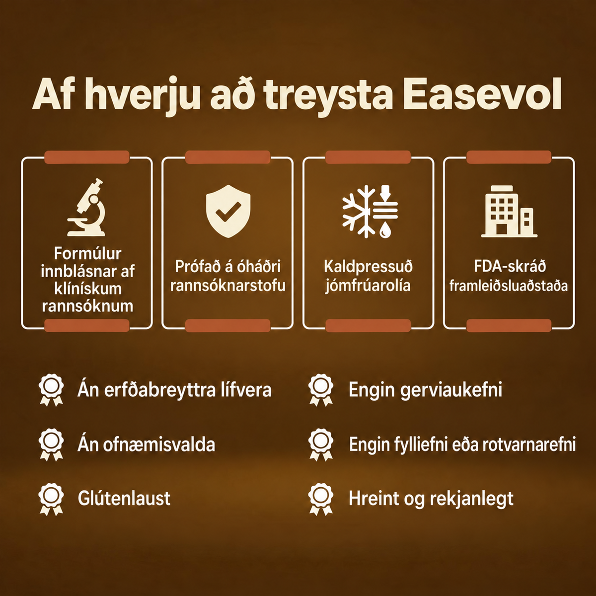 Easevol™ styður við heilbrigði nýrna, vellíðan í þvagfærum og heilbrigt hár — fyrir meira jafnvægi innan frá.