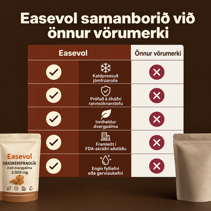 Easevol™ styður við heilbrigði nýrna, vellíðan í þvagfærum og heilbrigt hár — fyrir meira jafnvægi innan frá.